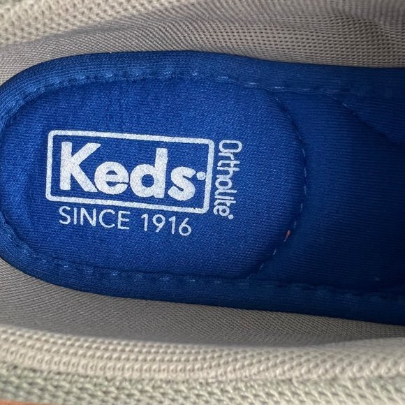 Keds Prestige Womens Sneaker OrthoLite Stone Tan Leather Lace Up Shoes size 9 - Picture 12 of 16